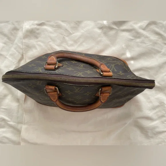 Authentic Vintage Louis Vuitton Alma Purse Brown Monogram Shoulder Bay Vintage - Picture 2 of 15